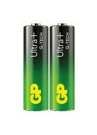 Батарейка лужна lr6/aa ultra plus alkaline 1.5v 15aup190-2s2 2шт (спайка) тм gp