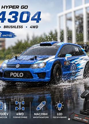 Радіокерована машинка mjx hyper go 14304 vw polo r wrc 1:14 brushless 4wd до 42 км/год, rc модель на пульті керування