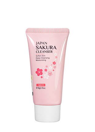 Пенка для умывания омолаживающая laikou japan sakura cleanser 90203a, 50 мл daily skin care