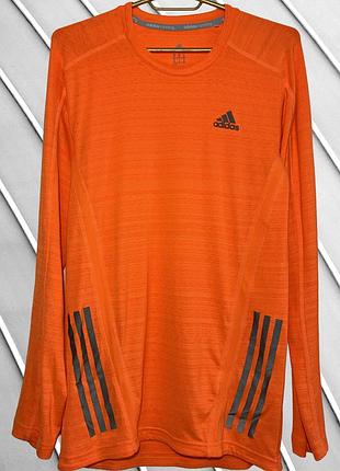 Мужской спортивный оранжевый лонгслив adidas s m 46 адидас адидас кофта для бега светоотражающая рефлективная adidas m 48