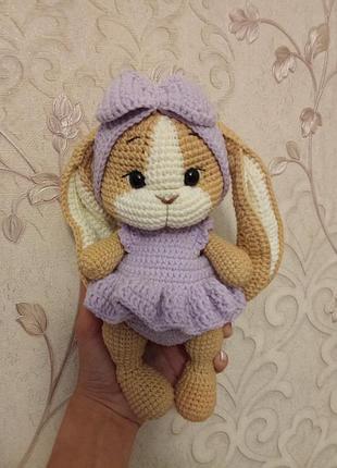 Зайчик с хлопковой нити 3