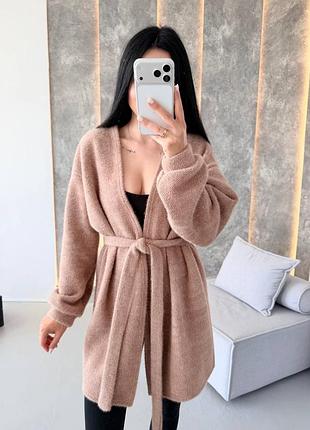 Кардиган альпака молочный 7