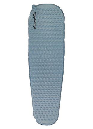 Матрац туристичний надувний naturehike cnk2300dz013 185x55 см, блакитний, овальний, 490 г