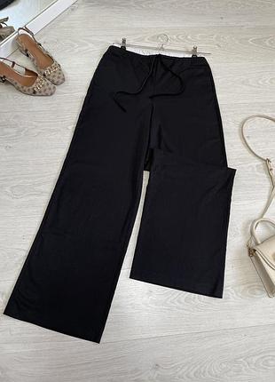 Широкі брюки із подвійним поясом zara