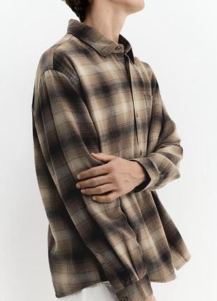 Чоловіча бавовняна сорочка в клітинку pull&bear 5