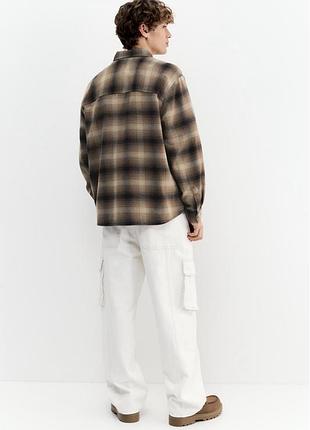 Чоловіча бавовняна сорочка в клітинку pull&bear 2