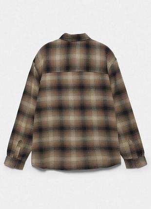 Чоловіча бавовняна сорочка в клітинку pull&bear 7