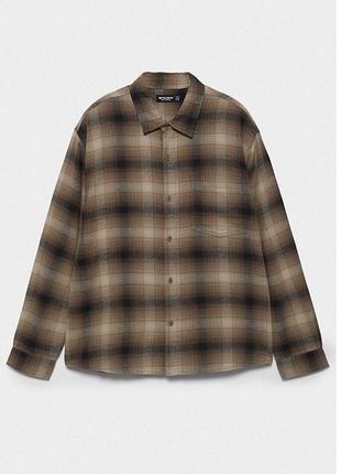 Чоловіча бавовняна сорочка в клітинку pull&bear 6
