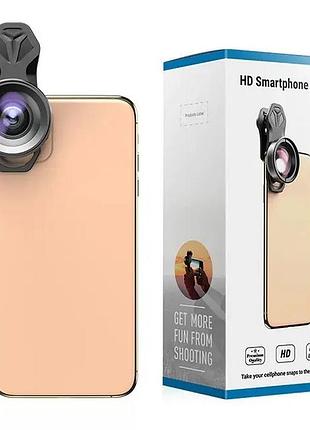 Набор объективов для смартфона hd 2 в 1 (широкоугольный 120° + макрообъектив 10x) apl-hb5-2in1wm