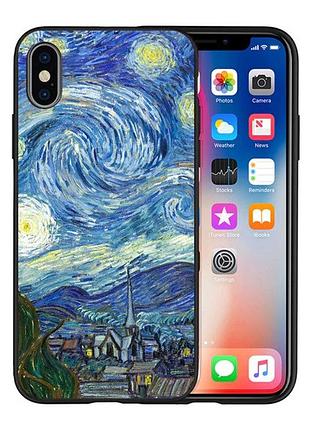 Чохол для apple iphone x/xs alitek art ван гог зіркова ніч (no sign)