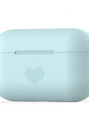 Чехол футляр для наушников apple airpods pro alitek heart light blue