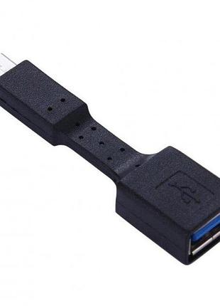 Kабель адаптер otg alitek usb type-c 3.1 male - usb 3.0 female black