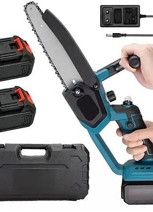 Аккумуляторная мини электрическая electric chain saw 8 дюймов + 2 аккумулятора 48v мини-пила садовая