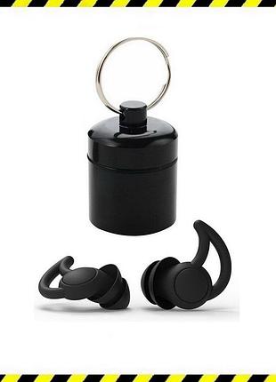 Стрелковые тактические беруши пассивные для военных, охоты tactical pro plugz black 2 flange