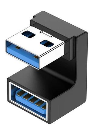 Перехідник адаптер п-подібний usb 3.0 male — usb 3.0 female