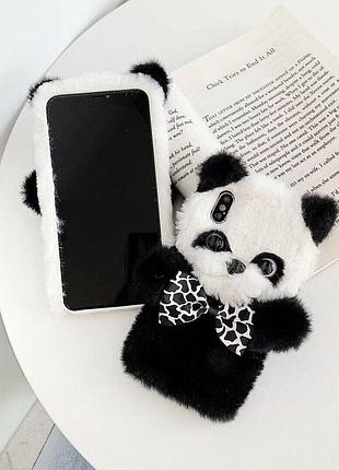 Чехол / панель alitek для apple iphone айфон xr панда black (плюш) 8