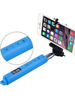 Селфи-монопод со встроенным bluetooth alitek q-08 blue 4