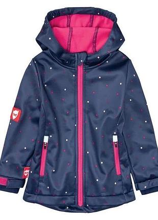 Куртка softshell (софтшел) водоотталкивающая и ветрозащитная для девочки lupilu bionic-finish® eco 375429 086-92 см (12-24 months)