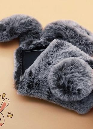 Чехол панель для apple iphone 12 / 12 pro alitek зайчик dark grey 8