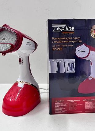 Відпарювач для одягу з керамічним покриттям zepline zp-206 червоний