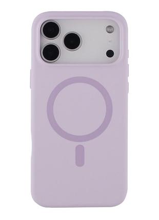 Чехол накладка glow silicone case with magsafe для apple iphone 18 pro панель-накладка для телефона магнитая зарядка light purple