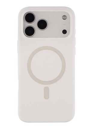 Чохол накладка glow silicone case with magsafe для apple iphone 18 pro панель-накладка для телефону магніта зарядка white