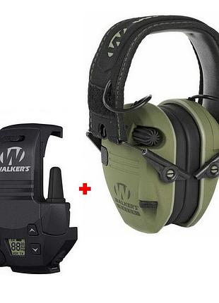 Активные наушники walker’s razor slim + гарнитура для рации walker’s walkie talkie (оригинал)