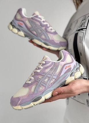Женские кроссовки asics gel-nyc lavander beige