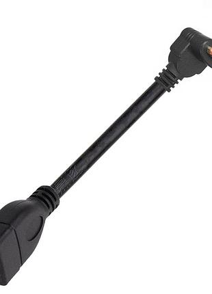 Переходник кабель 90° mini hdmi male - hdmi female 1080p full hd v1.4, вниз