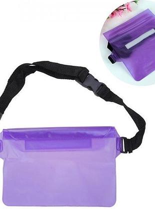 Водонепроницаемая сумка для телефона, документов, денег alitek purple