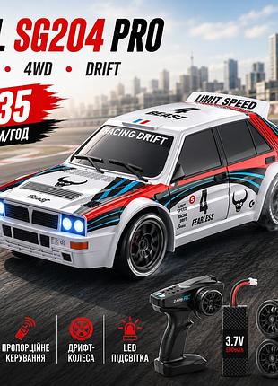 Rc дрифт машина zll sg204 pro 4wd, 2.4g, rtr, змінні колеса мінідрифт кар 1/24, повний привод 4wd, rtr