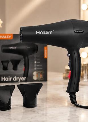 Профессиональный фен для волос, 3000 вт haley hy-4025 черный