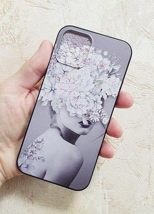 Чохол панель для apple iphone 12, 12 pro alitek дівчина з квітами