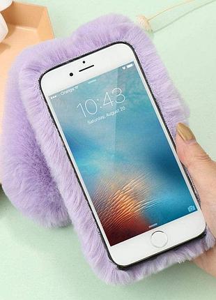 Панель чехол для apple iphone 14 plus/15 plus зайчик лиловый 6