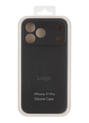 Чохол silicone case full size with frame для iphone 18 pro 15.dark grey 3