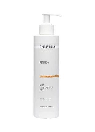 Очищувальний гель з фруктовими кислотами для всіх типів шкіри christina fresh aha cleansing 300мл