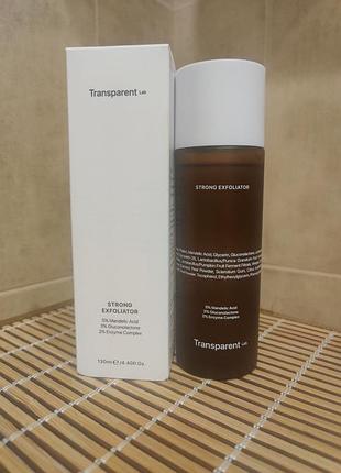 Мультикислотний тонер пілінг transparent-lab strong exfoliator