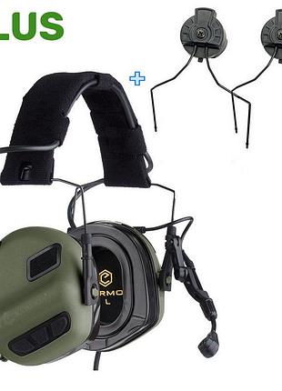 Навушники активні з мікрофоном earmor m32 plus + кріплення на шолом earmor m11