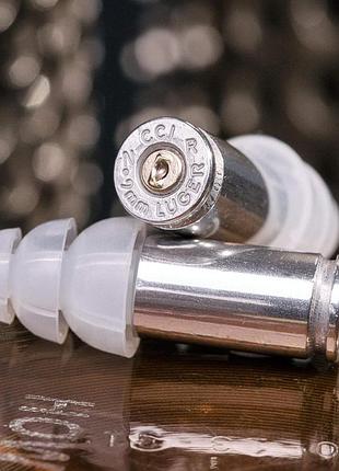 Стрелкові тактичні беруші lucky shot usa патрон 9 мм, nrr 27