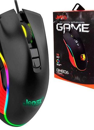 Провідна мишка jedel gm806 для пк і ноутбука black