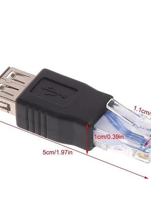 Переходник ethernet lan rj45 - usb 10/100 mbps для роутера модема 9