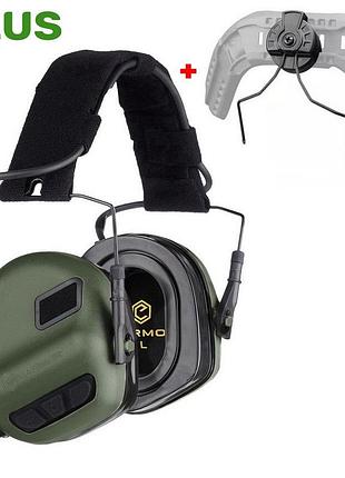 Активні навушники earmor m31 plus + адаптер чебурашки m16 на шолом fast, mich, tor