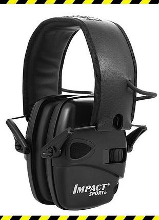 Активні навушники для військових тактичні howard impact sport black / імпакт спорт (оригінал)