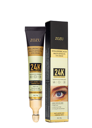 Антивіковий крем для шкіри навколо очей з колоїдним золотом zozu 24 к gold eye cream , 20 г daily skin care