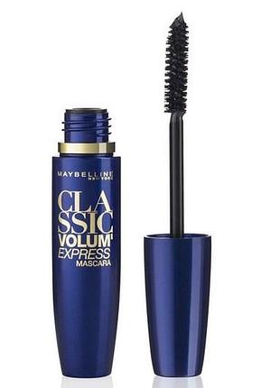 Тушь для ресниц maybelline new york classic volum express объемная 10 мл daily skin care