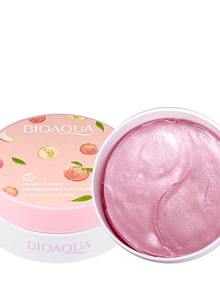Патчі для шкіри навколо очей омолоджувальні bioaqua peach extract hexapeptide eye mask 60 шт bqy94865 daily skin care