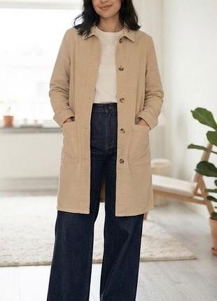 Шикарний бавовняний щільний плащ сорочка від zara