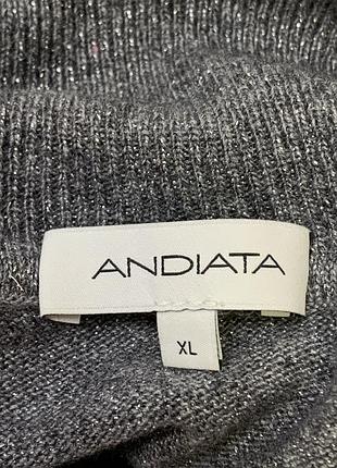 Andiata свитер шерстяной свитер andiata оригинал финляндия люксовый гольф с коротким рукавом люрекс 3