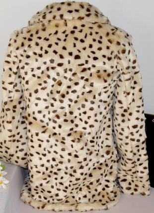 Брендовая леопардовая шуба полушубок с карманами atmosphere акрил этикетка2 фото