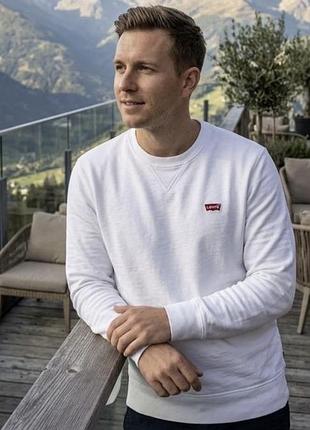 Чоловічий білий світшот levi's m